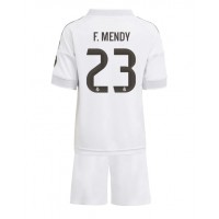 Camiseta Real Madrid Ferland Mendy #23 Primera Equipación para niños 2025-26 manga corta (+ pantalones cortos)